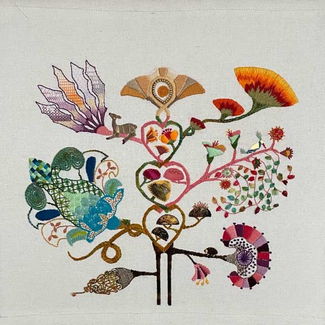 Jakobinische Stickerei mit Painters Threads